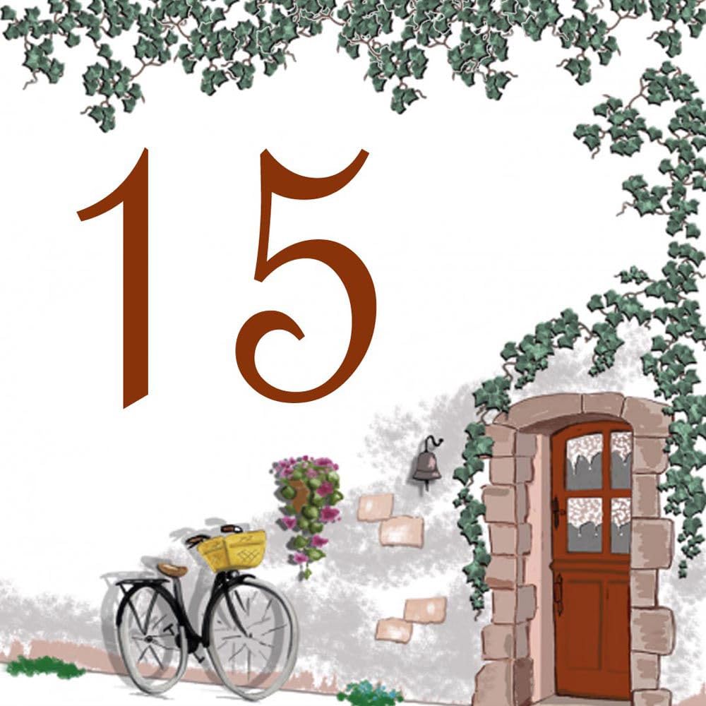 Plaque De Voirie Avec Numéro Au Choix – Carreau De 15,2x15,2cm