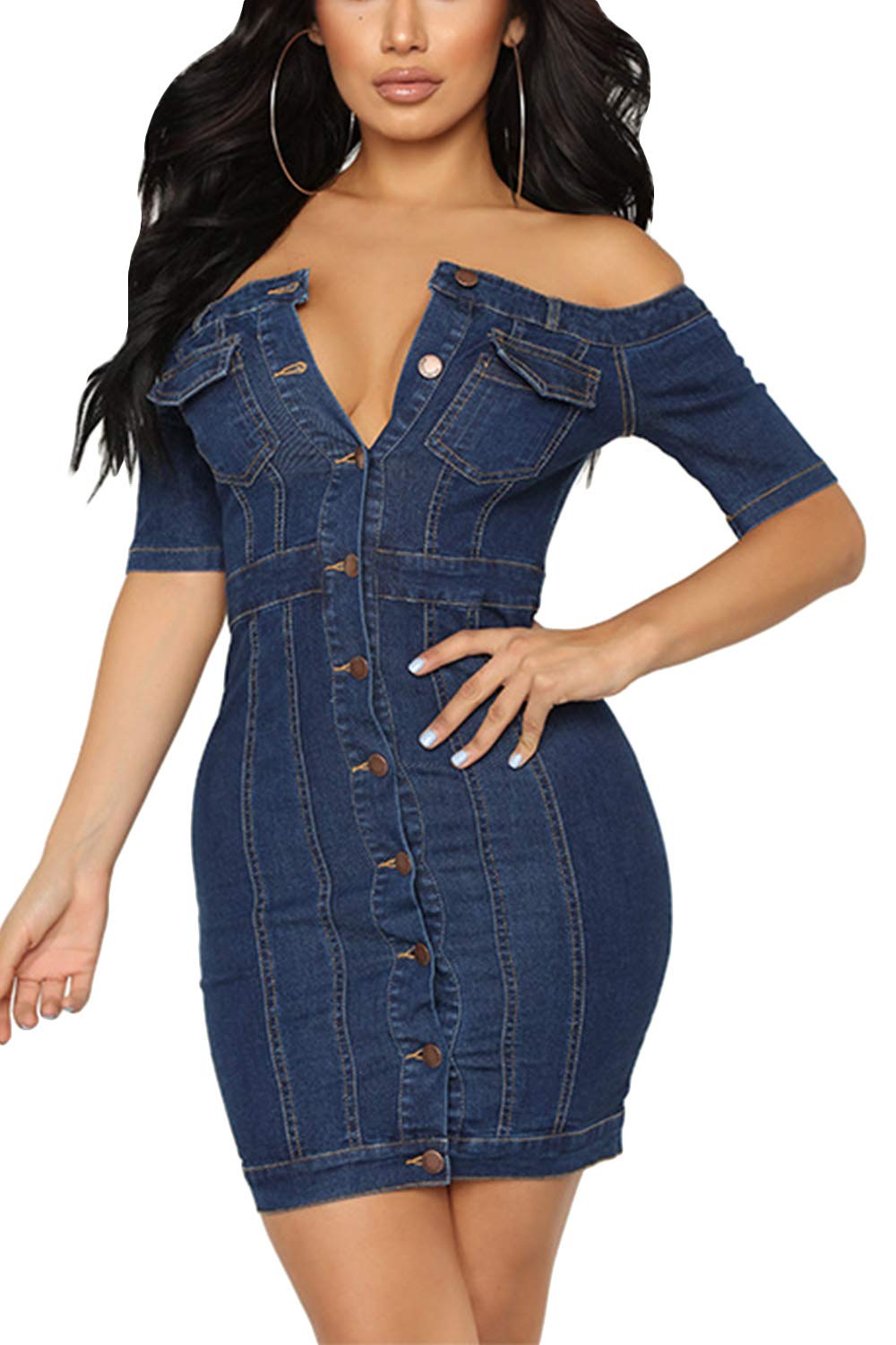 bodycon jean dress