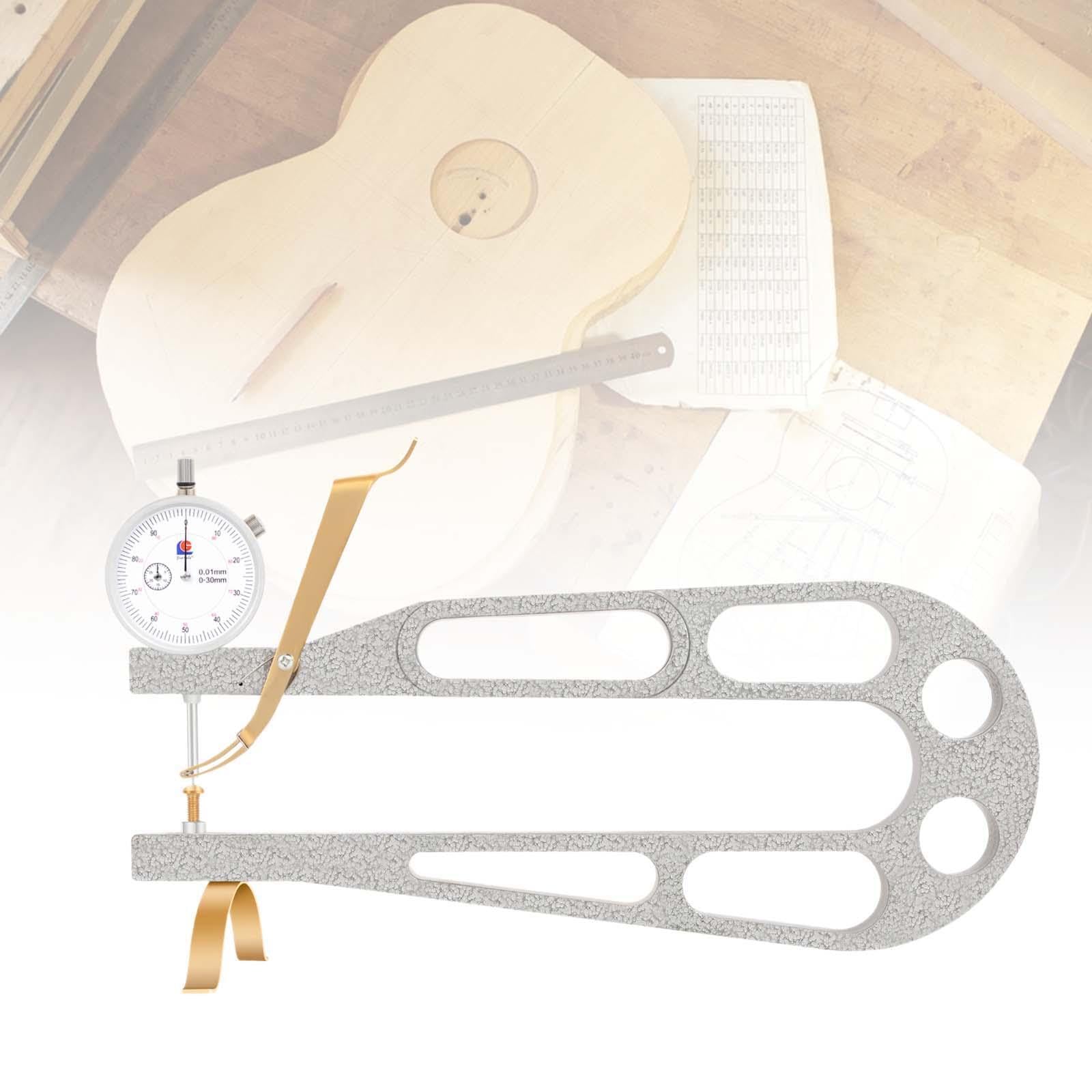 Präzisions Dickenmessgerät für Geigen (0–10 mm) mit Messuhr für Geigenbauer und Handwerker. Genauigkeit: 0,01 mm.