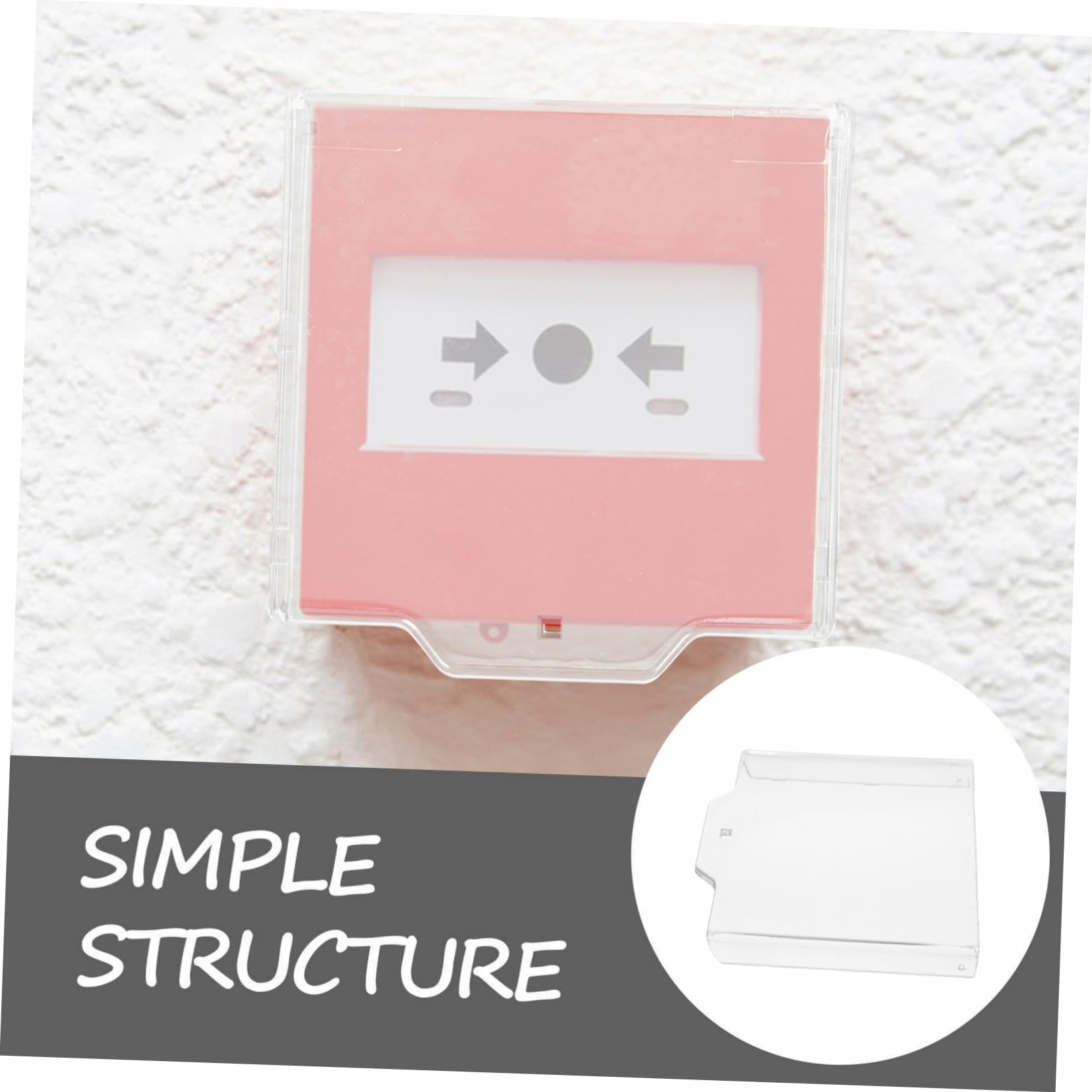 Lurrose Transparent Fire Alarm Break Glass Cover Emergency Button Protector Switch Guard for Residential and Commercial Fire Safety 3.6In X 3.8In - Image 3
