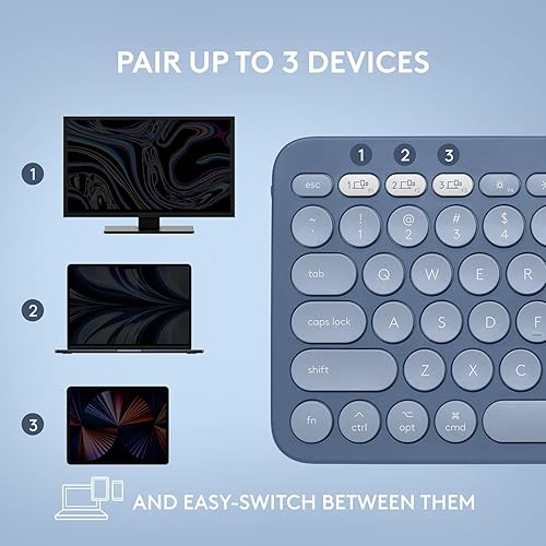 Miniatura 7 de Logitech Teclado Bluetooth multidispositivo K380 para Mac con perfil delgado compacto, fácil de cambiar, batería de 2 años, compatible con MacBook