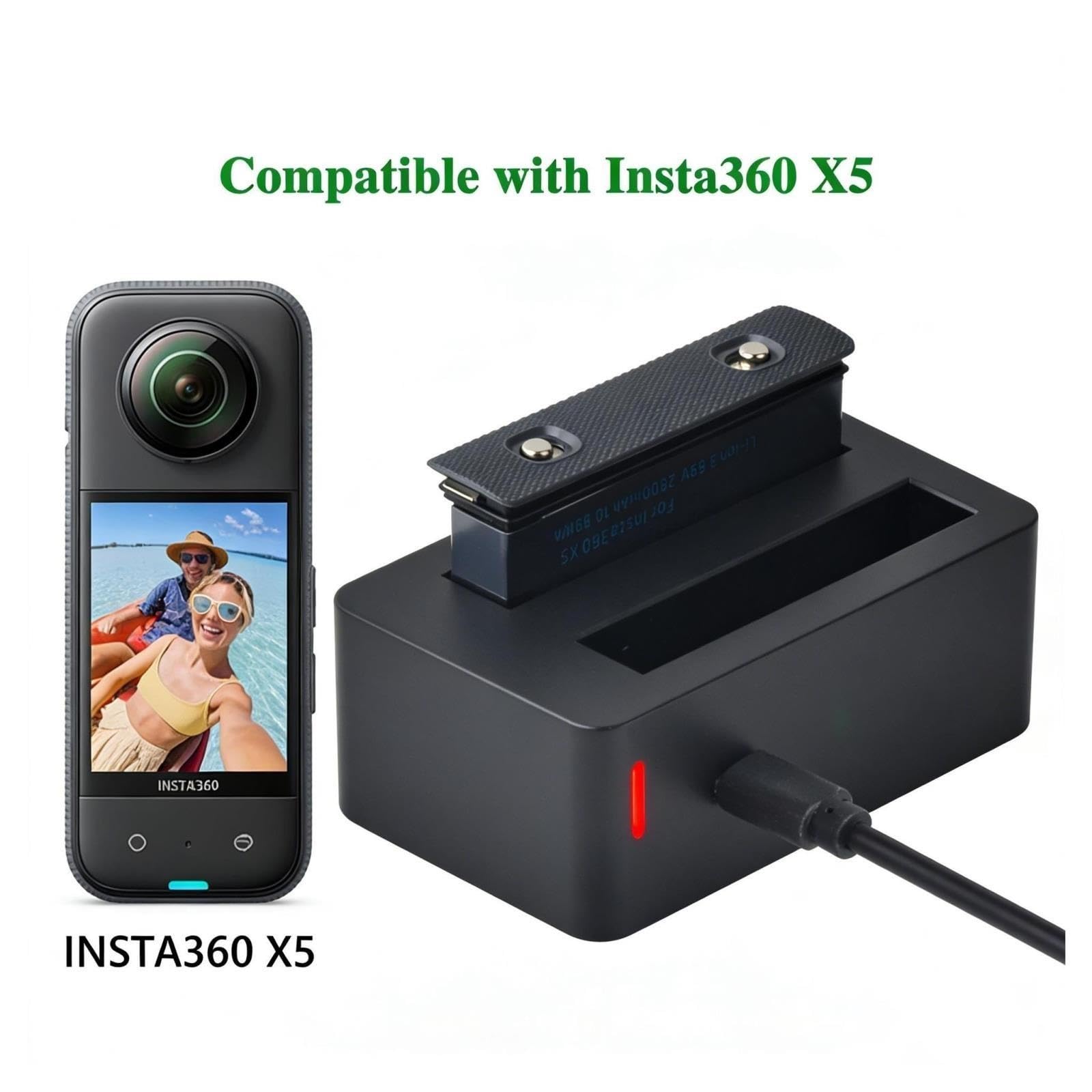 Caricabatteria, Compatibile Con X5 2800mAh 2 Slot