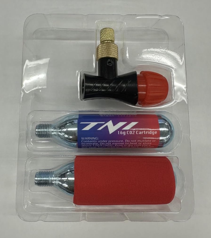 Amazon | TNI 炭酸(CO2) ボンベセット（バルブタイプ） 黒×赤ヘッド