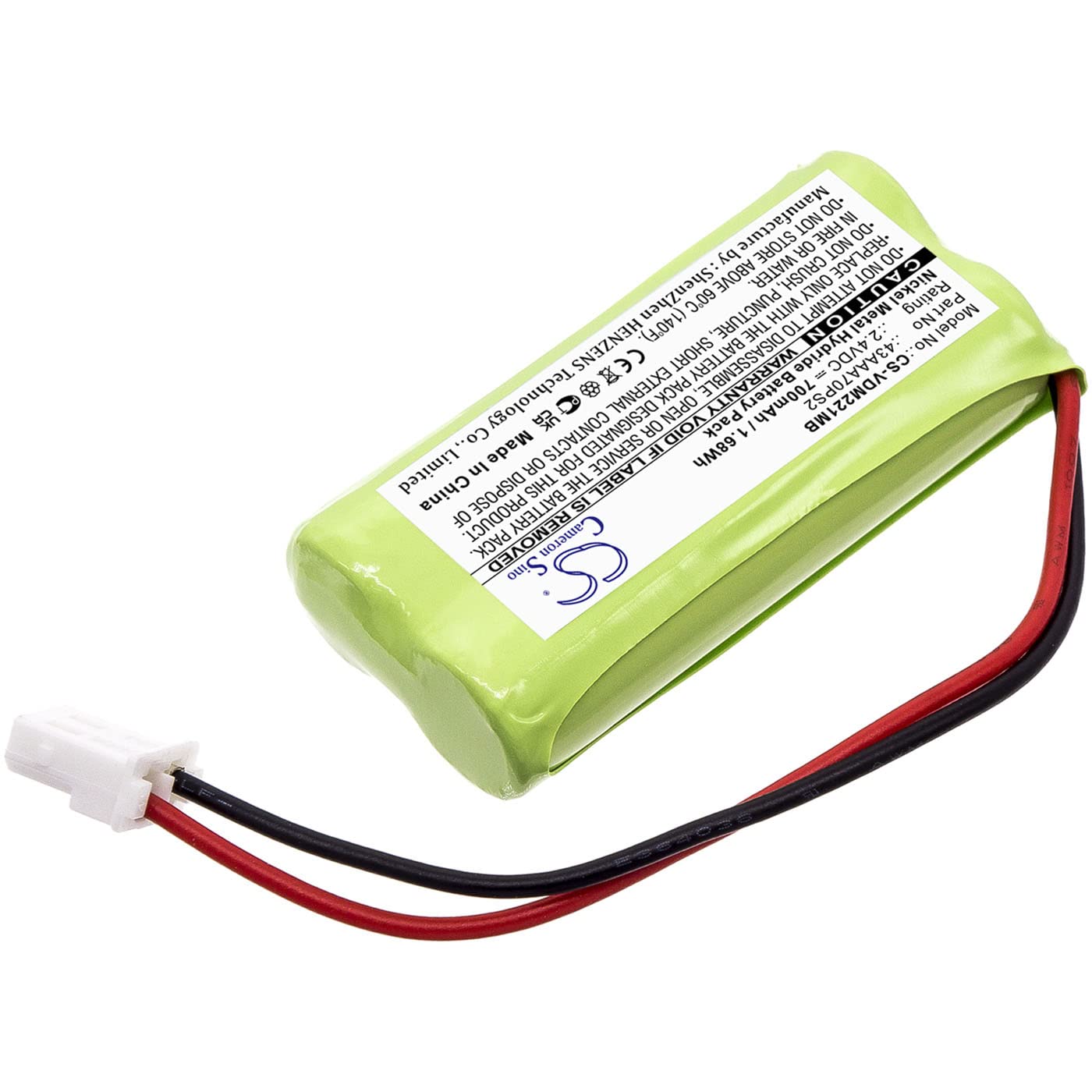 Cameron Sino - Batería para monitor de audio digital VTech DM221, DM221, DM221-2, DM22 PN:VTech 43AAA70PS2, 700 mAh, 1,68 Wh