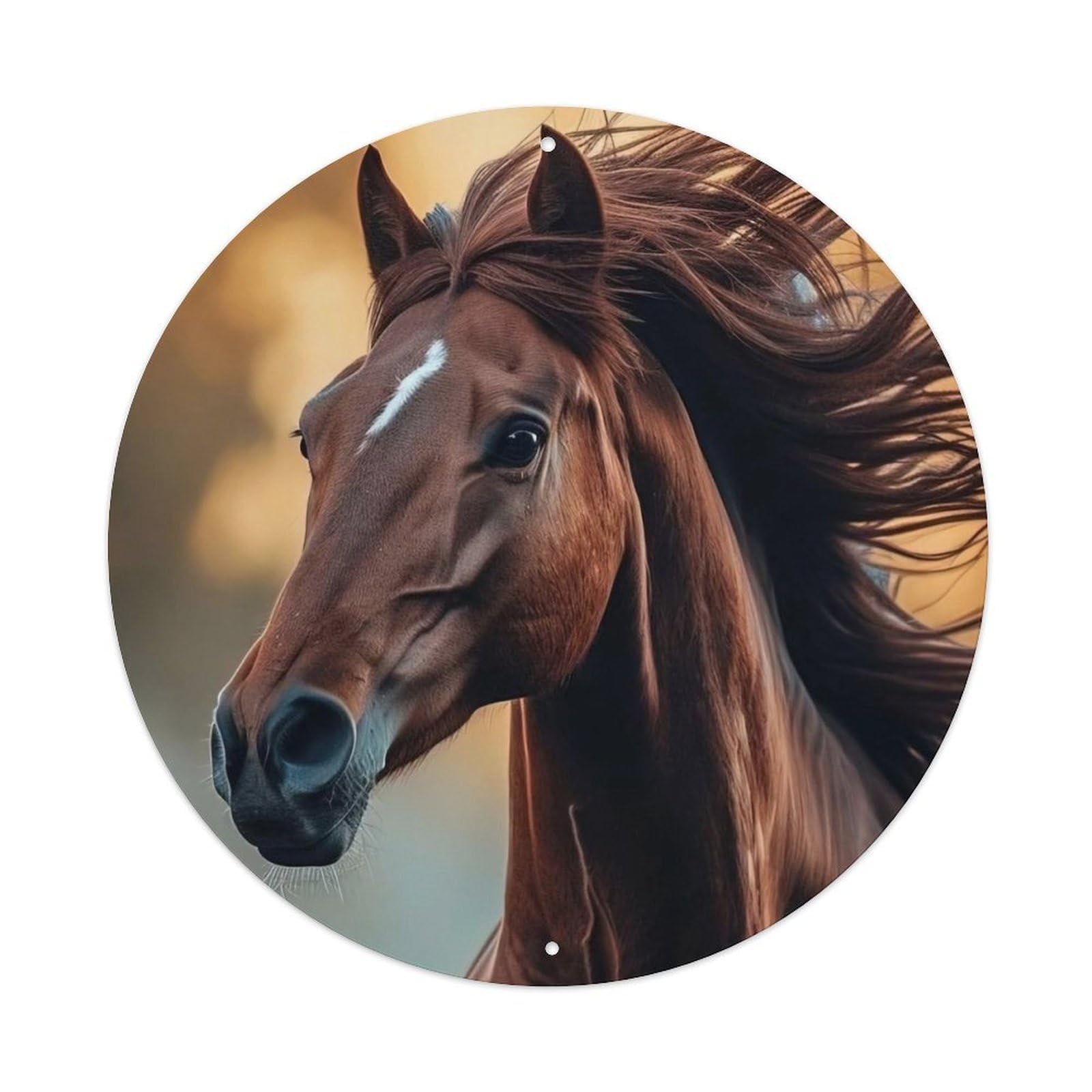 Animal Running Horses Metal Tin Sign