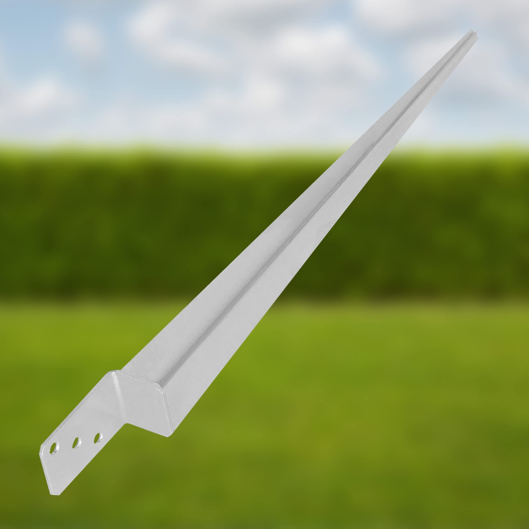 KOTARBAU® 4 Pezzi Supporto per Palo - Acciaio Zincato - 600 mm - Argento - 60 x 110 mm - Supporti per Pali in Legno - Staffe Per Pali In Legno - Supporto Palo Recinzione - Resistente alla Corrosione