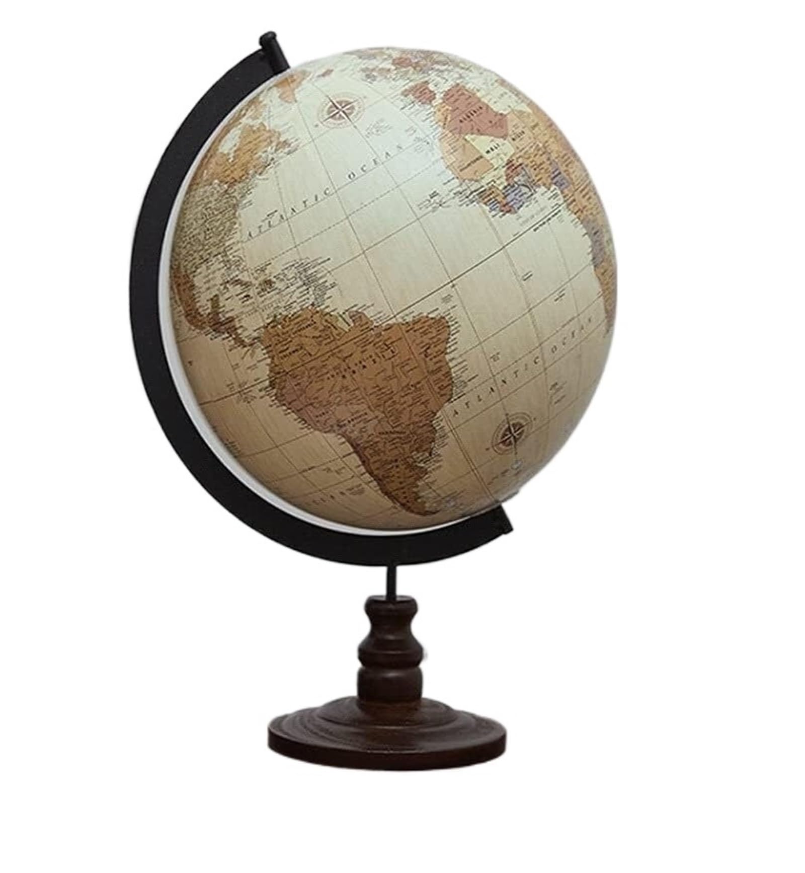 Weltglobus, klassischer neuester Retro-Globus auf Englisch, schwarzer Ozean-Geographie-Globus, Desktop-Globus, Dekoration, handgefertigter Weltglobus, Globus für die Dekoration im