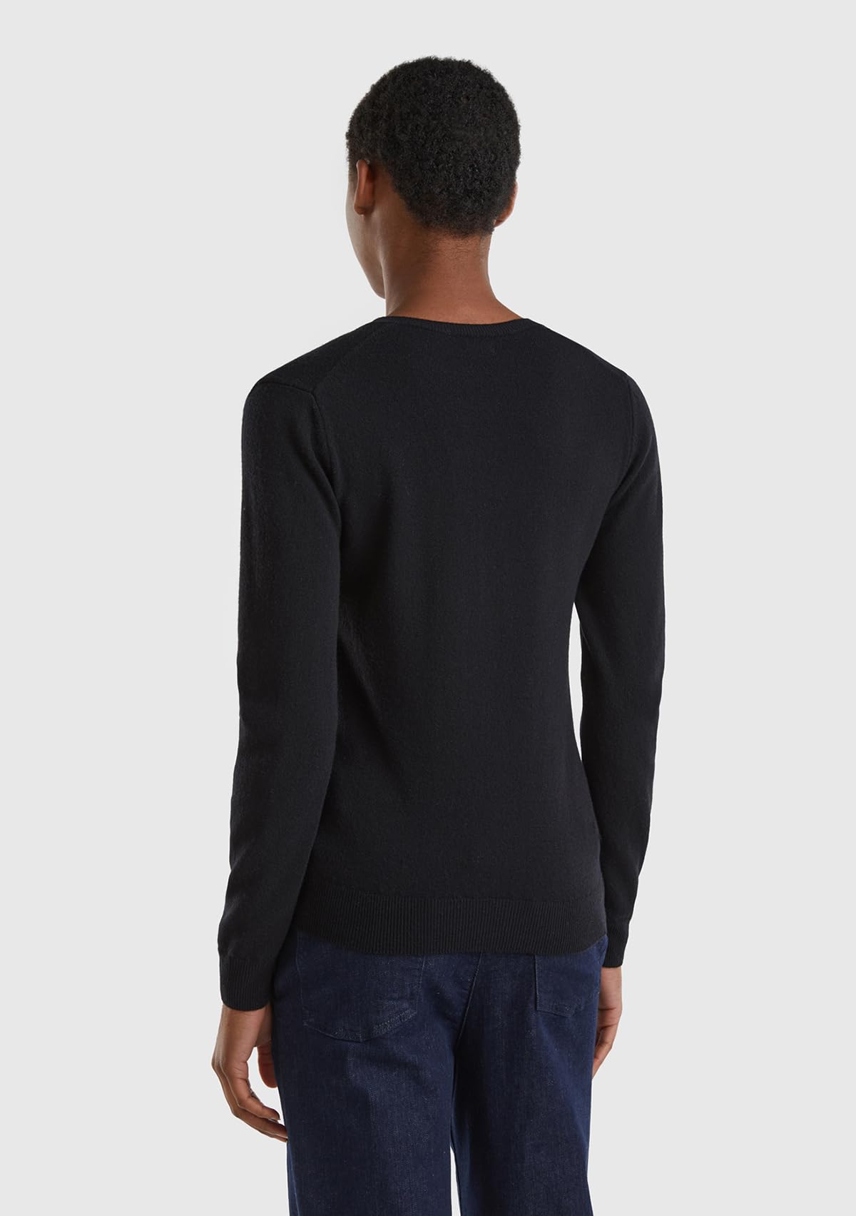 United Colors of Benetton Maillot Col V M/L 1002d4488 Sweater Femme (Lot de 1)