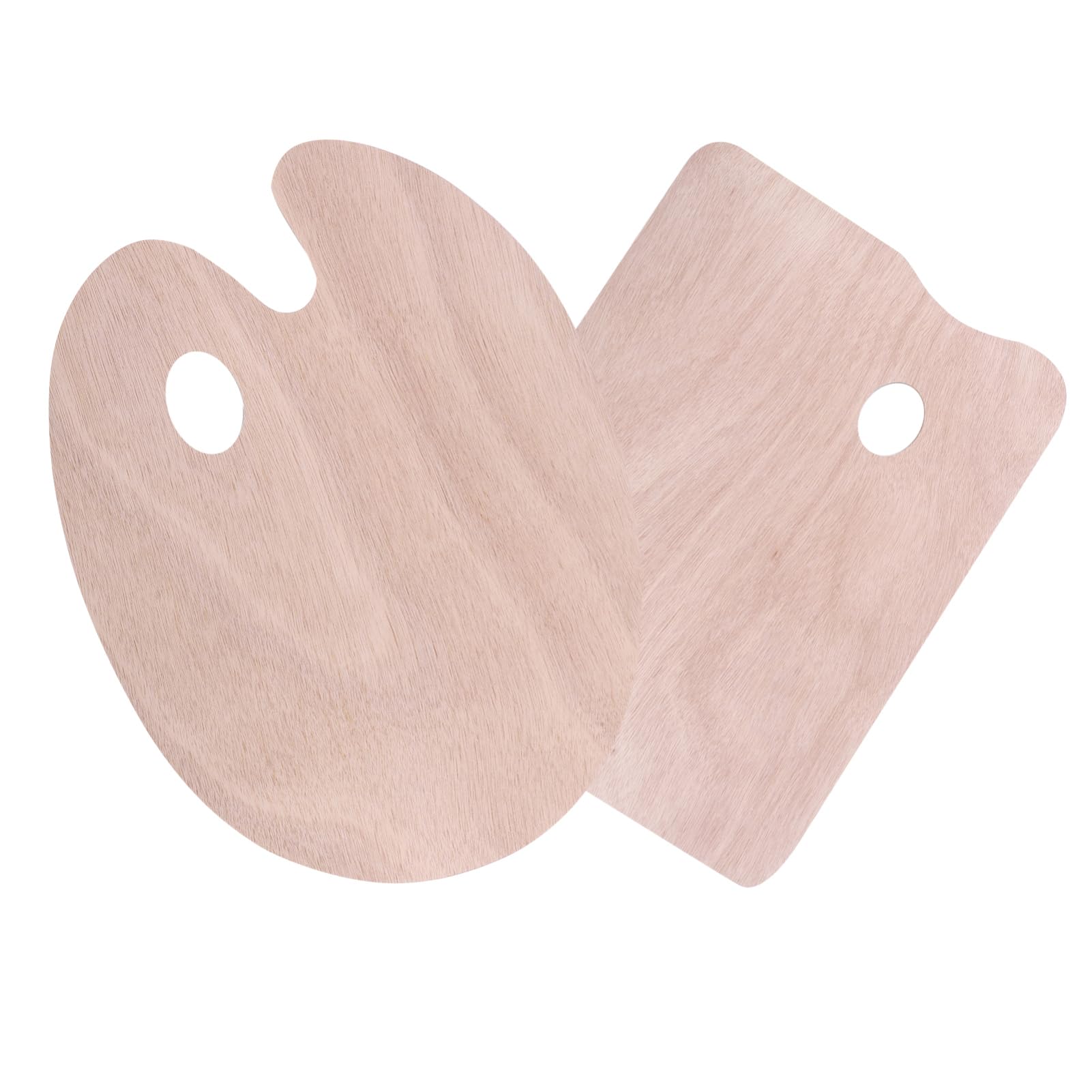 Palette de Peinture à l'huile en Bois Poignée, 2 Pcs