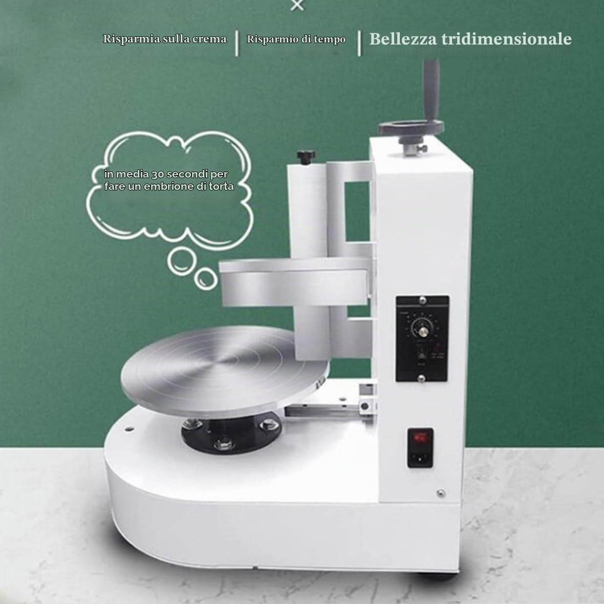 Torta Giradischi Automatico Macchina Per Glassare Torta Forniture Per Cottura, Crema Per Torta Di Compleanno Rivestimento Liscio Macchina Per Decorazione Torta Crema Al Burro Macchina