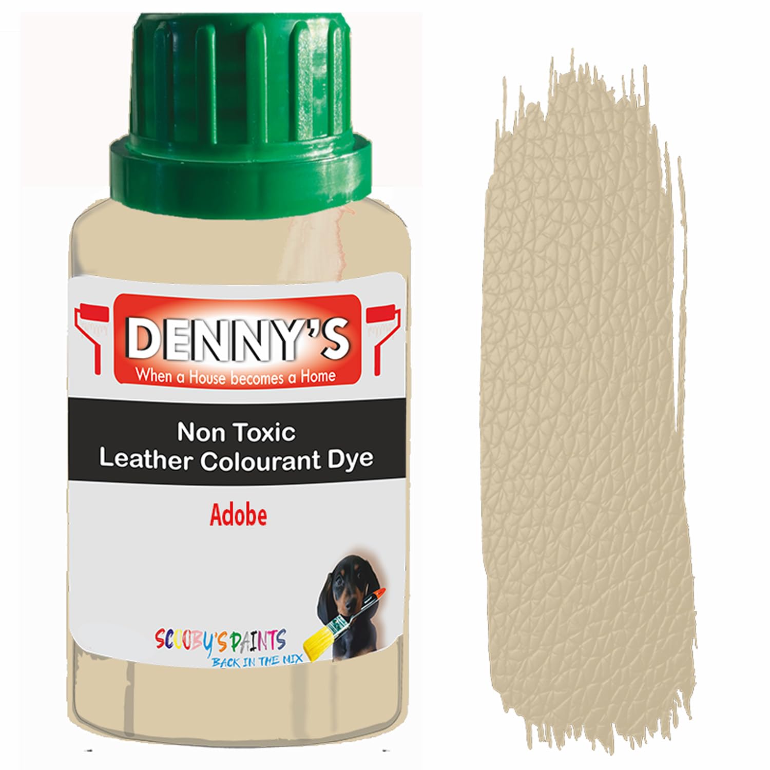 All in One Leather Colourant Self Seal Leather Dye Repair Paint for Furniture, Sofas, Car Seats (Adobe, 1 Litre Bottle)