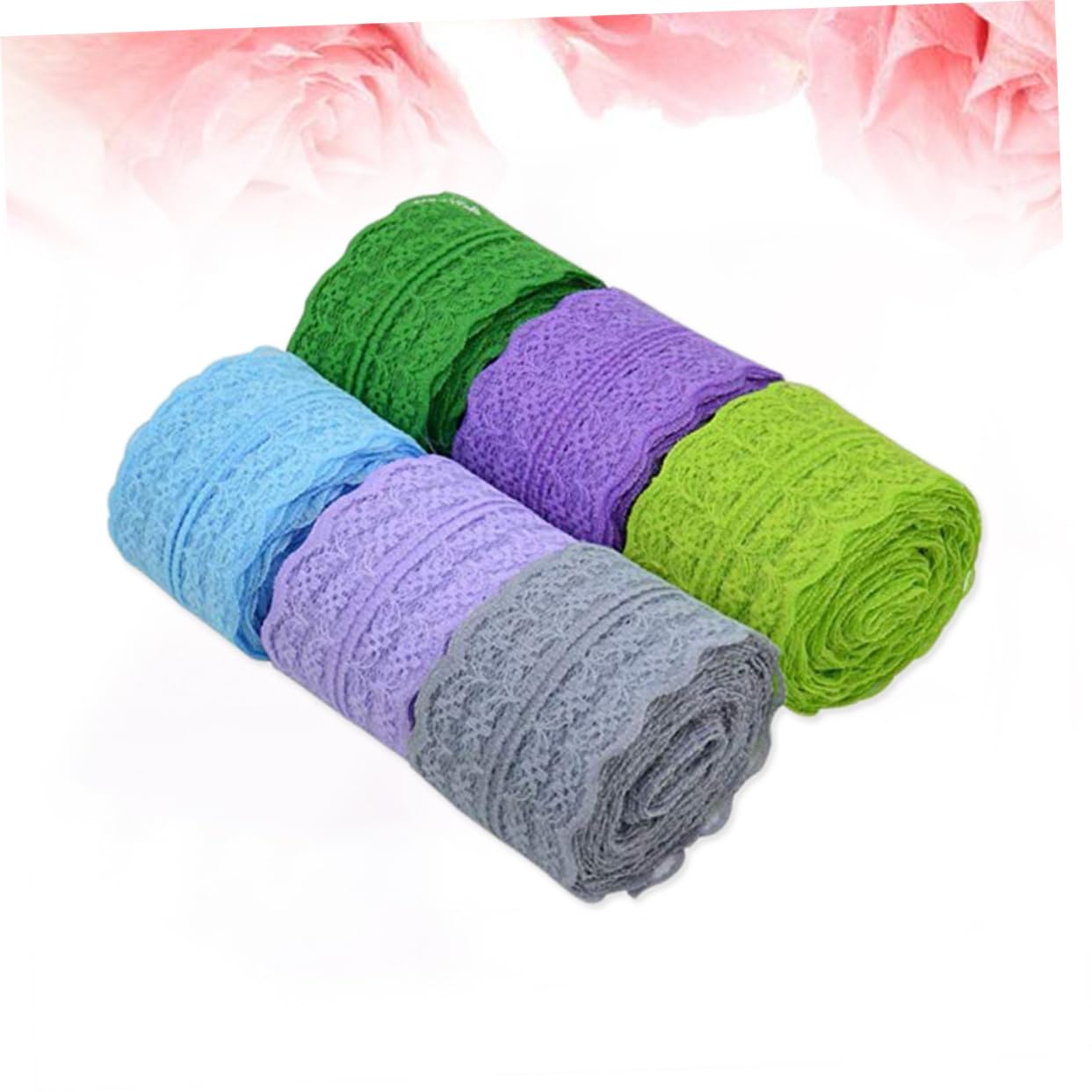 SEWACC 18rollen Packung Spitzenband Mit Floralen Mustern Breit Für Hochzeitskarten Bastelprojekte Haarbänder Dekoration Und Näharbeiten Helllila