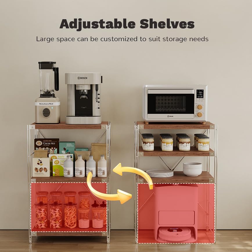 Image of 3-Tier Industrial Bookshelf, Wood and Metal Shelf Unit, Storage Bookcase