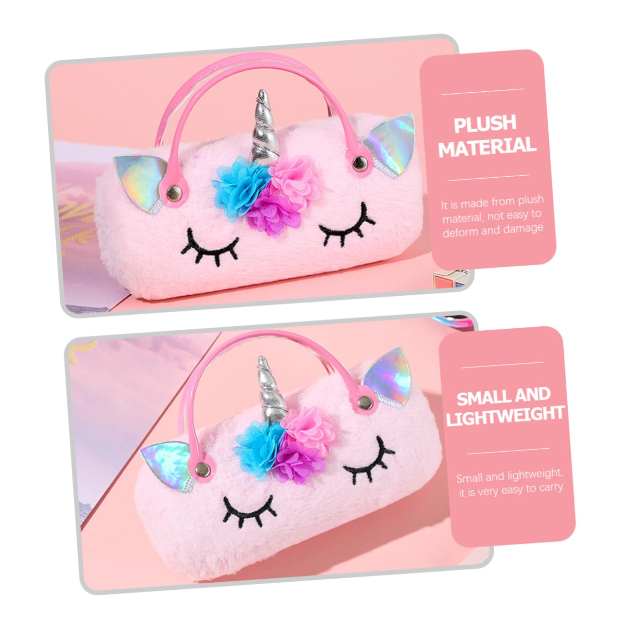 Tragbare Brillentasche Kinderbrille Cartoon-brillenbeutel Sonnenbrillen-organizer-aufbewahrung Aufbewahrungsbox Für Sonnenbrillen Cartoon-brillenetui Plüsch Handtasche Gläser