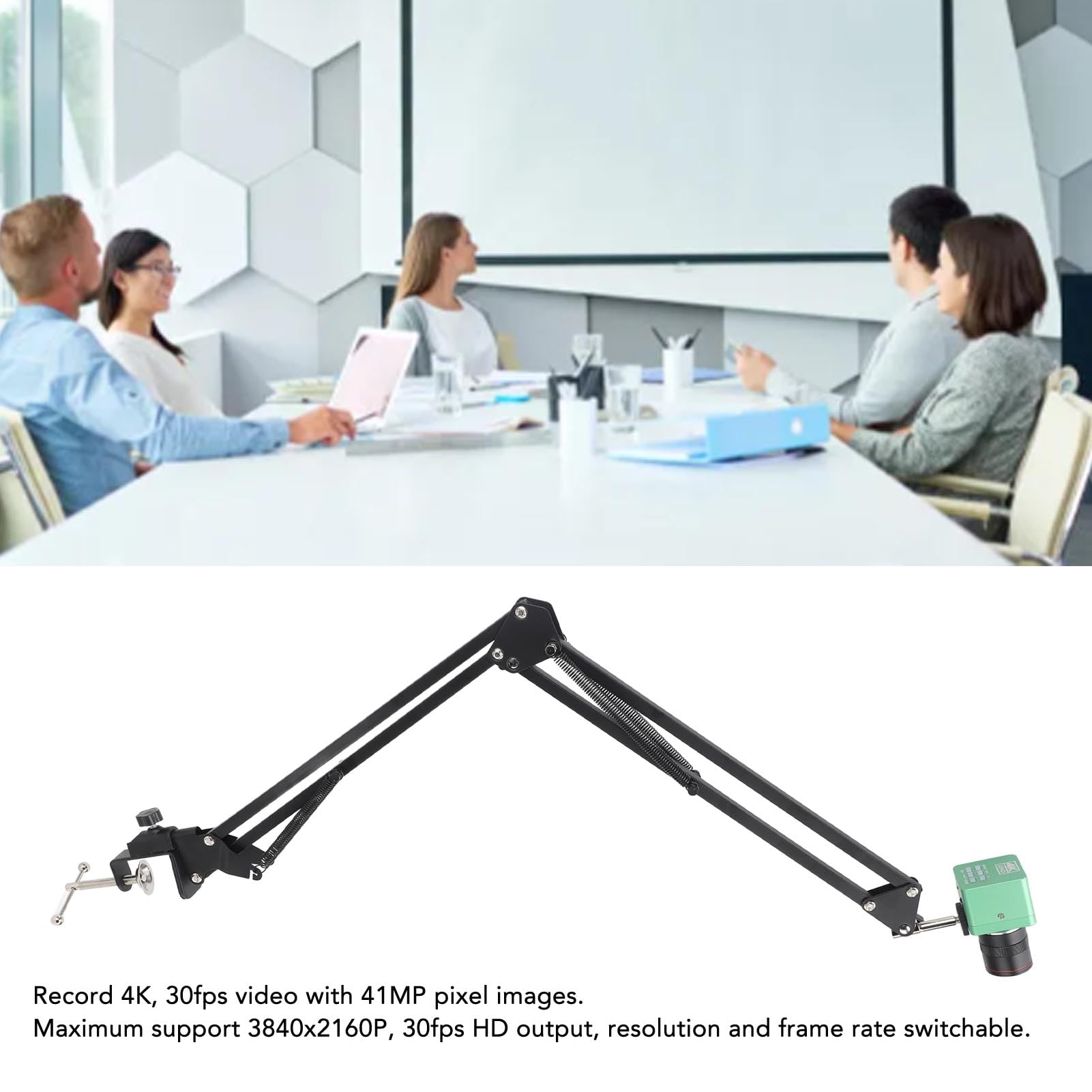 Jectse Kamera HDMI 41 MP, 4K 30 kl./s, 3840 x 2160p, zoom cyfrowy, USB do nauczania strumieniowego przesyłania strumieniowego, kamera przemysłowa C/CS z obiektywem 6-12 mm, bez zniekształceń, ręczny