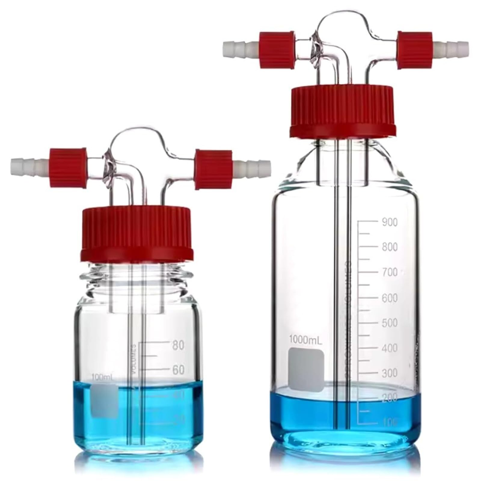 Labor-Gas-Waschflasche aus Borosilikatglas - Chemielabor Glaswaren-Setfür präzise Anwendungen(500ML)