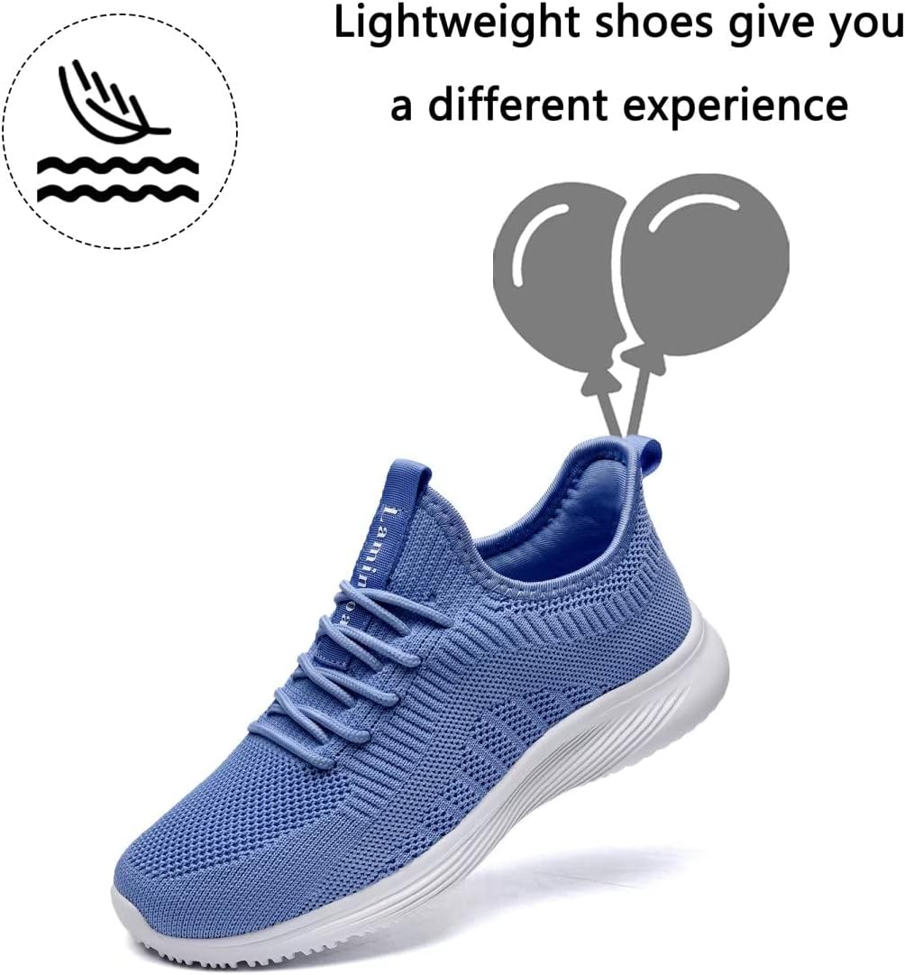 Lamincoa Womens Slip On Walking Shoes Non Slip Casual Road Running Lightweight Mesh Fashion Sneakers for Gym Travel Workout - Image 5
