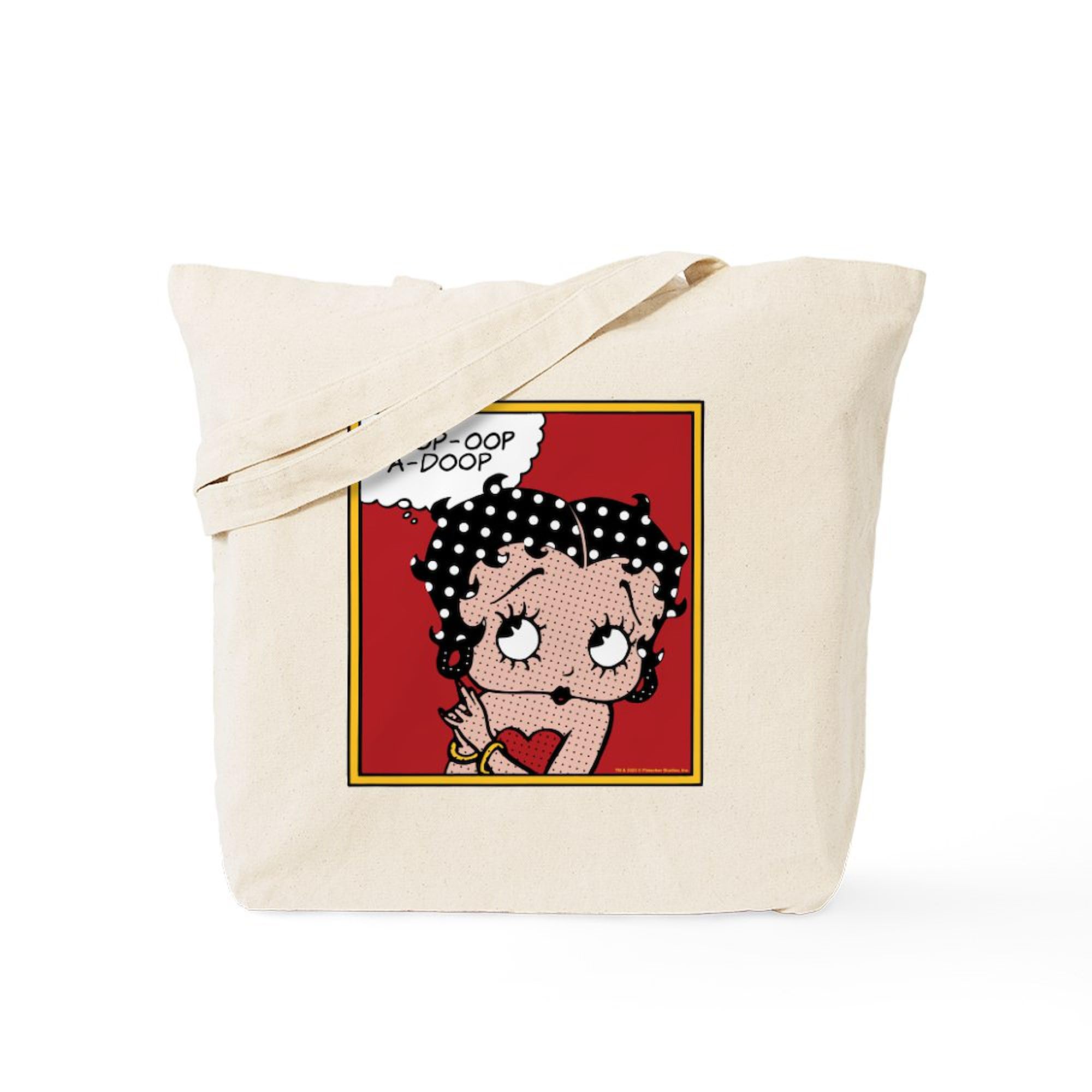 CafePress Betty Boop Comic Panel Reusable Natural Beige Canvas Shopping Bag