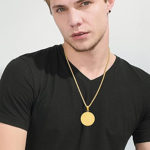 Miniatura 5 de U7 Catholic Gift Stainless Steel 18K Gold Plated Coin MedalCrucifix CrossVirgin MaryRosary Necklaces for Women Men