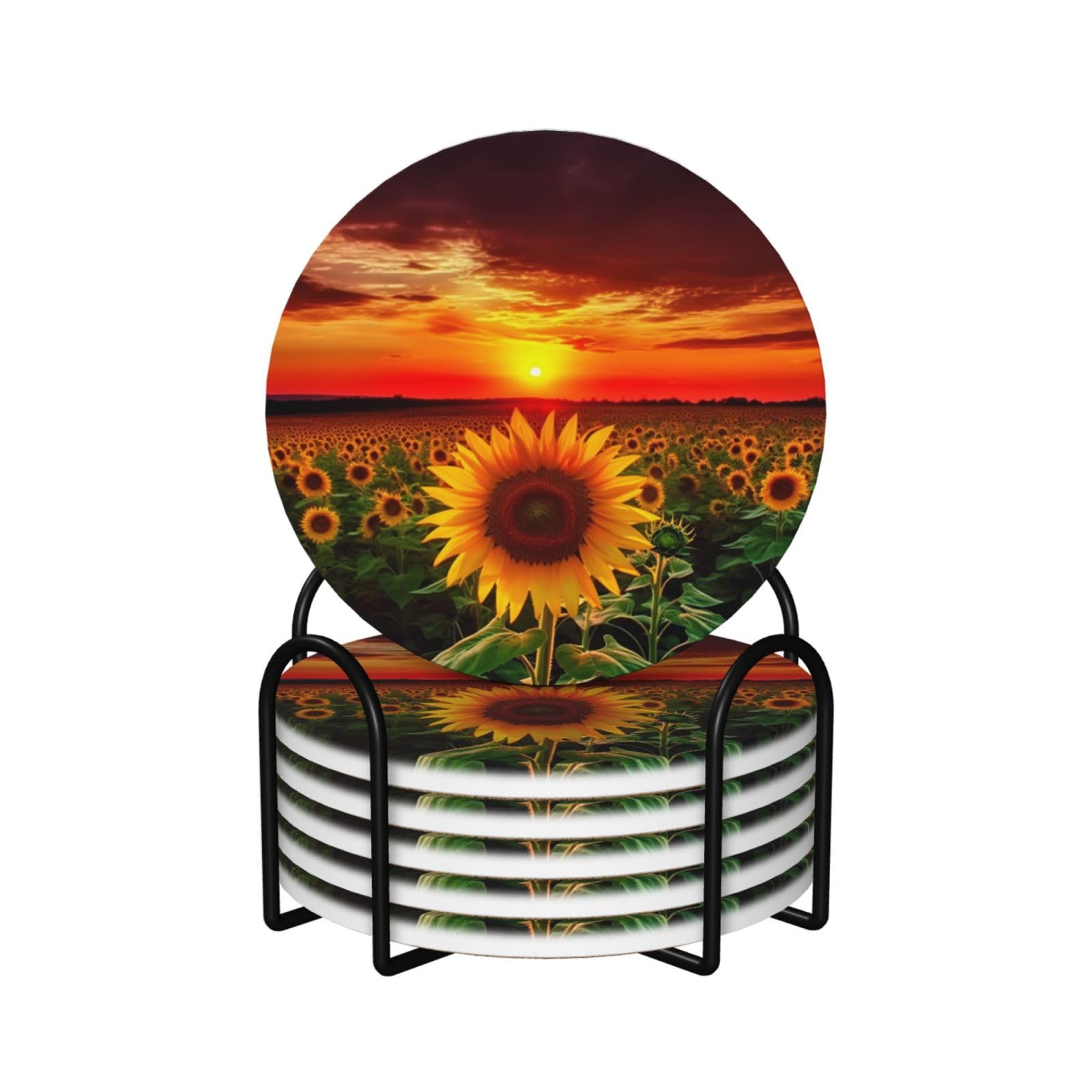 Dessous de verre en céramique soleil pour vos apéritifs et décos