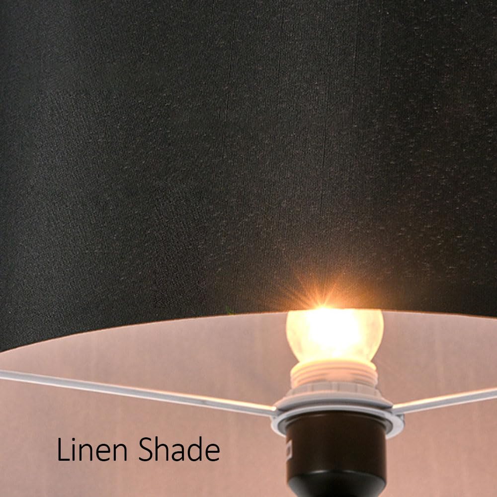 Lampada da Terra con Paralume in Lino, Lampada A Palo Alto, Attacco E27, Dimmerabile, Luce Verticale, Luce D'accento, Luce D'angolo per La Lettura, Arredamento Moderno per La Casa