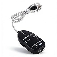 Vista 1 de Cable de guitarra USB para guitarra a interfaz USB, cable de enlace de audio para adaptador de grabación de PC