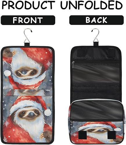 Miniatura 5 de Classic Winter Christmas Style Toiletry Bag for Women, Travel Makeup Organizer with Hanging Hook, Traveling Cosmetic Bags for Toiletries Accessories