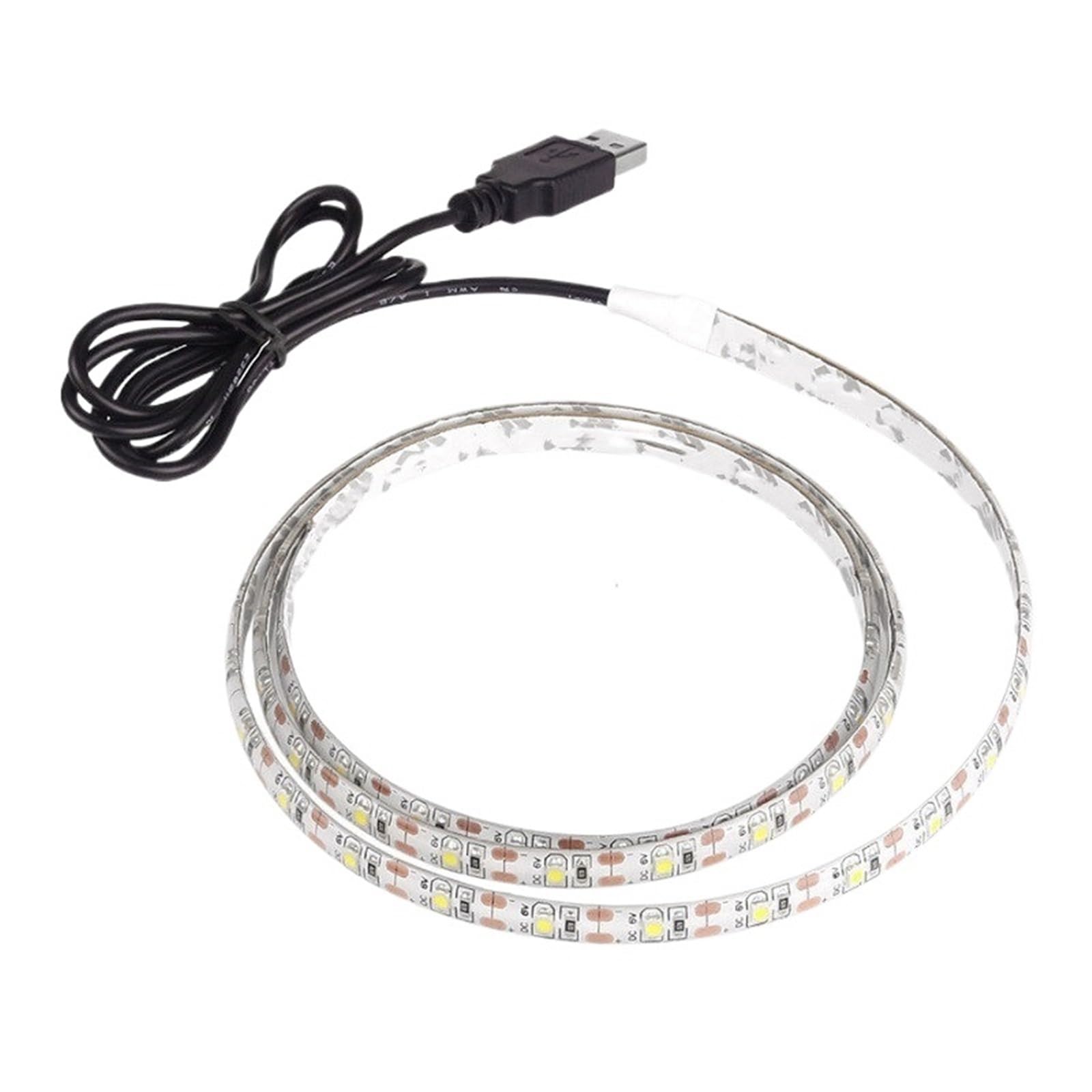 1 szt. 5 m USB taśma świetlna LED 5 V 3528 1 metr 5 metrów ciepła zimna biel różowa zielona niebieska czerwona taśma sufitowa SMD wodoodporna szafka sufitowa (żółty, 1 metr wodoodporny)