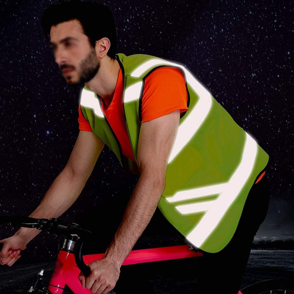 hi vis chaleco reflectante de alta visibilidad, Chaleco de seguridad Traje reflectante ligero Tejido de punto Chaleco reflectante