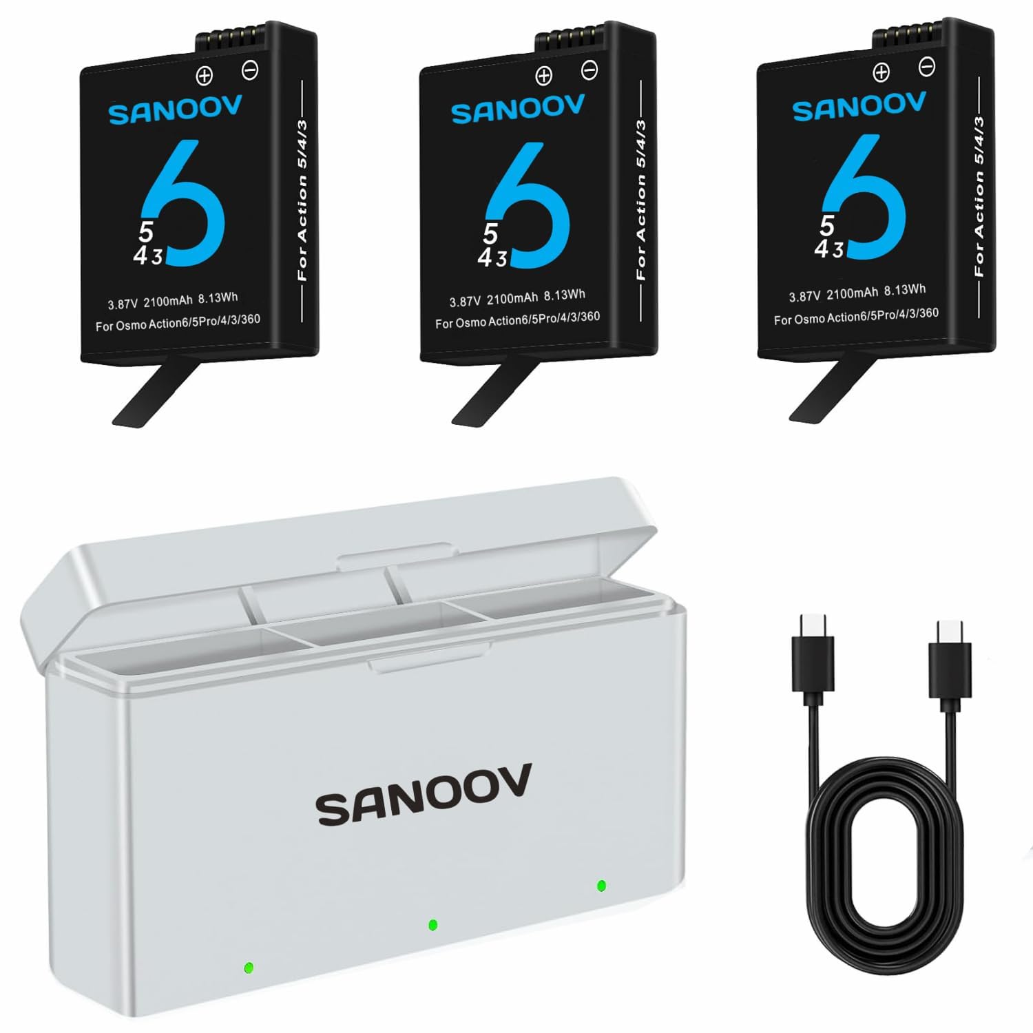 Amazon.co.jp: SANOOV for DJI Action 6/Osmo 360/Action 5 Pro/4/3