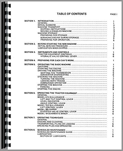 INTERNATIONAL TD-7E Crawler Diesel (SN# 0-9500) Operators Manual