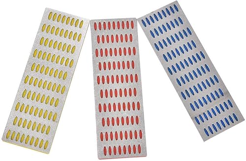 Miniatura 4 de 3 piezas portátil de piedra de afilar de molienda gruesa/media/fina, juego de piedra de afilar, aleación dura al aire libre para moler cuchillos de