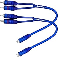 Vista 7 de InstallGear Conector divisor adaptador RCA Y blindado de 1 pie de 1 macho a 2 hembra, divisor RCA, paquete de 2