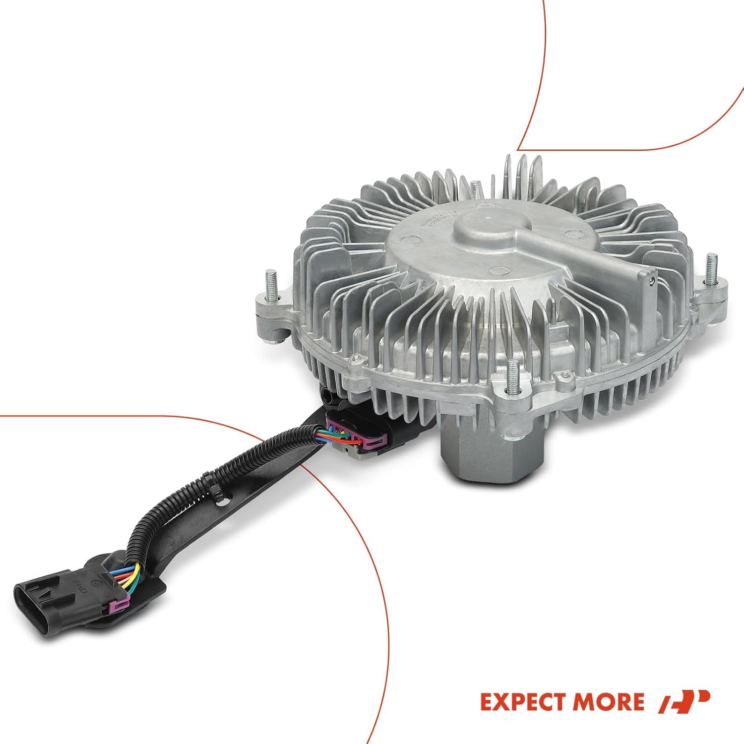 A-Premium Electronic Radiator Cooling Fan Clutch Compatible with Chevrolet Silverado 2500 3500 HD & GMC Sierra 2500 3500 HD, 2011-2014, 6.6L