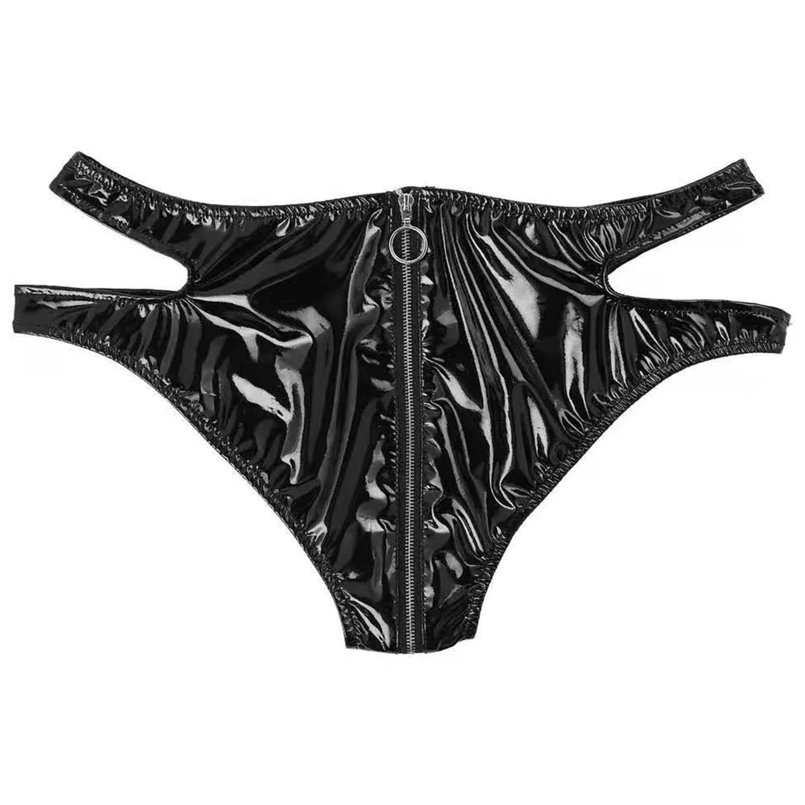 AIEOE Lingerie Sexy pour Femme Verni Mini Robe Moulante en PVC sous-Vêtements Clubwear Taille S-4XL