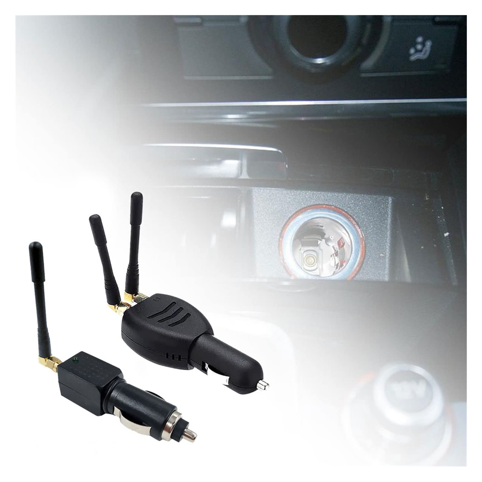 Automóviles universales Antenna Solo O Dual Antena CUCHER Compact Compact Anti Tracker Lighter Compatible for Accesorios DE VEHÍCULOS Antena(Dual Antenna)
