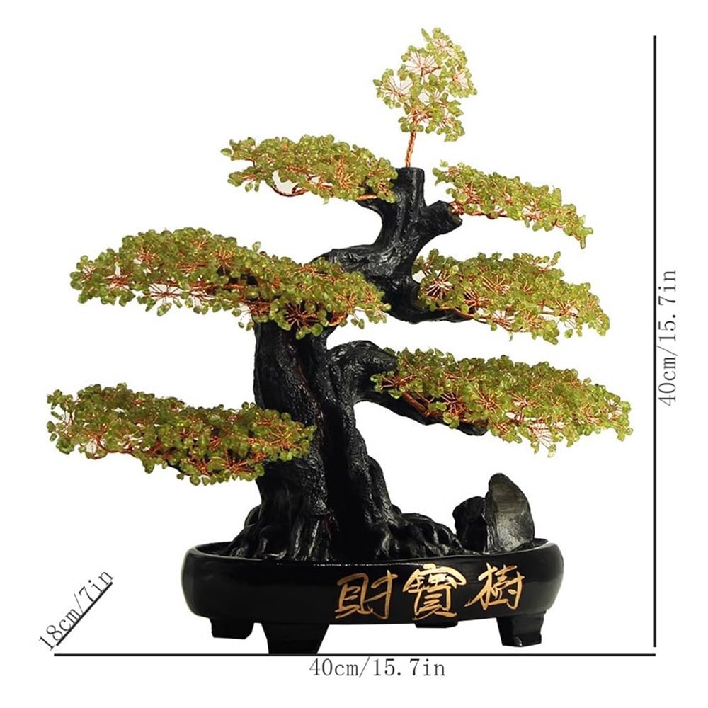 Ornament Kryształowe Drzewo Bonsai Dobre, Feng Shui Reiki Balansująca Ornament, Bogactwo Domu Dobrobyt Dekoracja stołu Drzewo Pieniądze