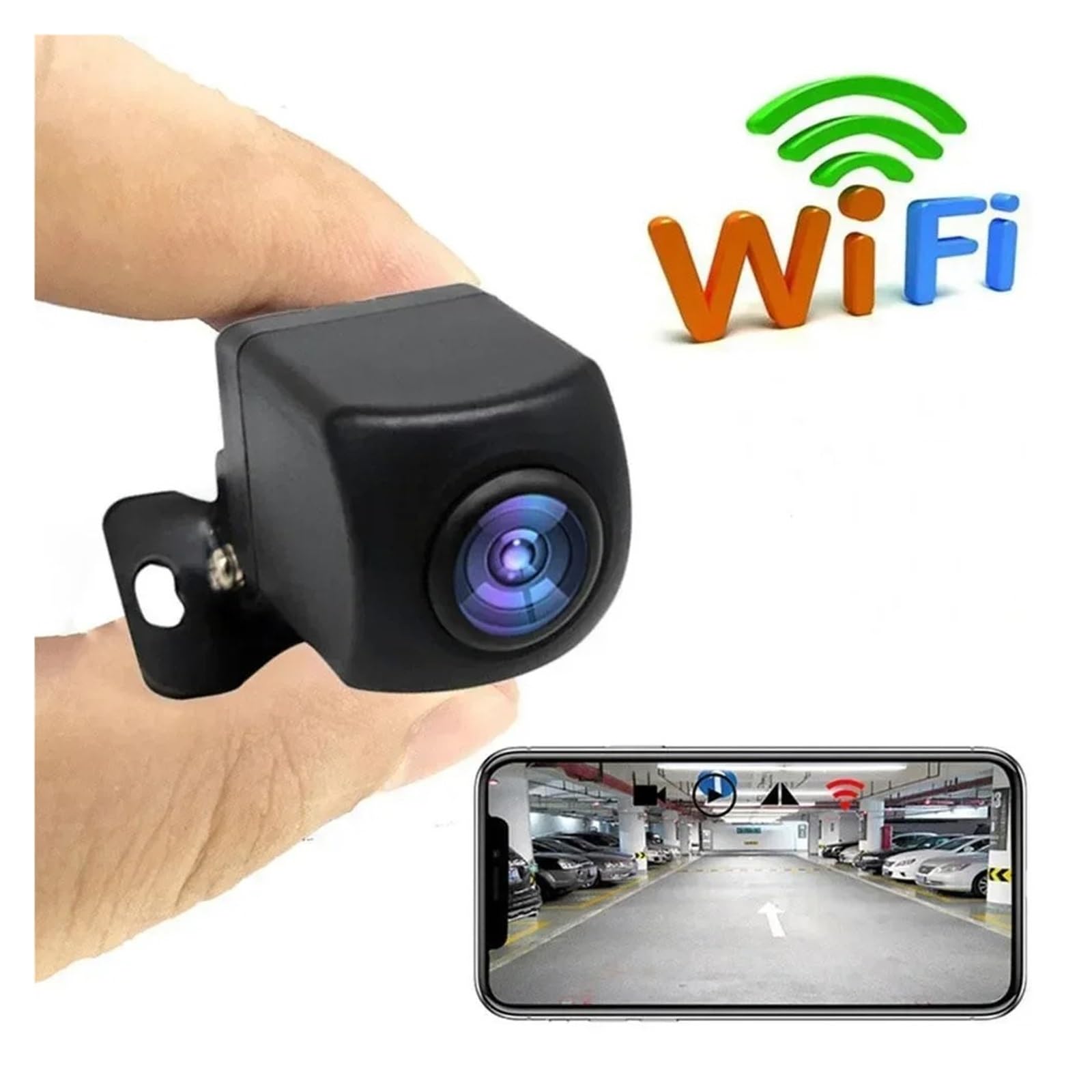 Cámara Visión Trasera para Coche WiFi HD Visión Nocturna Inalámbrica con Monitor Impermeable WiFi Cámara Trasera