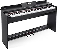 Vista 1 de ZHRUNS Piano digital con peso de 88 teclas, piano electrónico semipesado de tamaño completo, teclado de piano eléctrico con pedal de sostenimiento