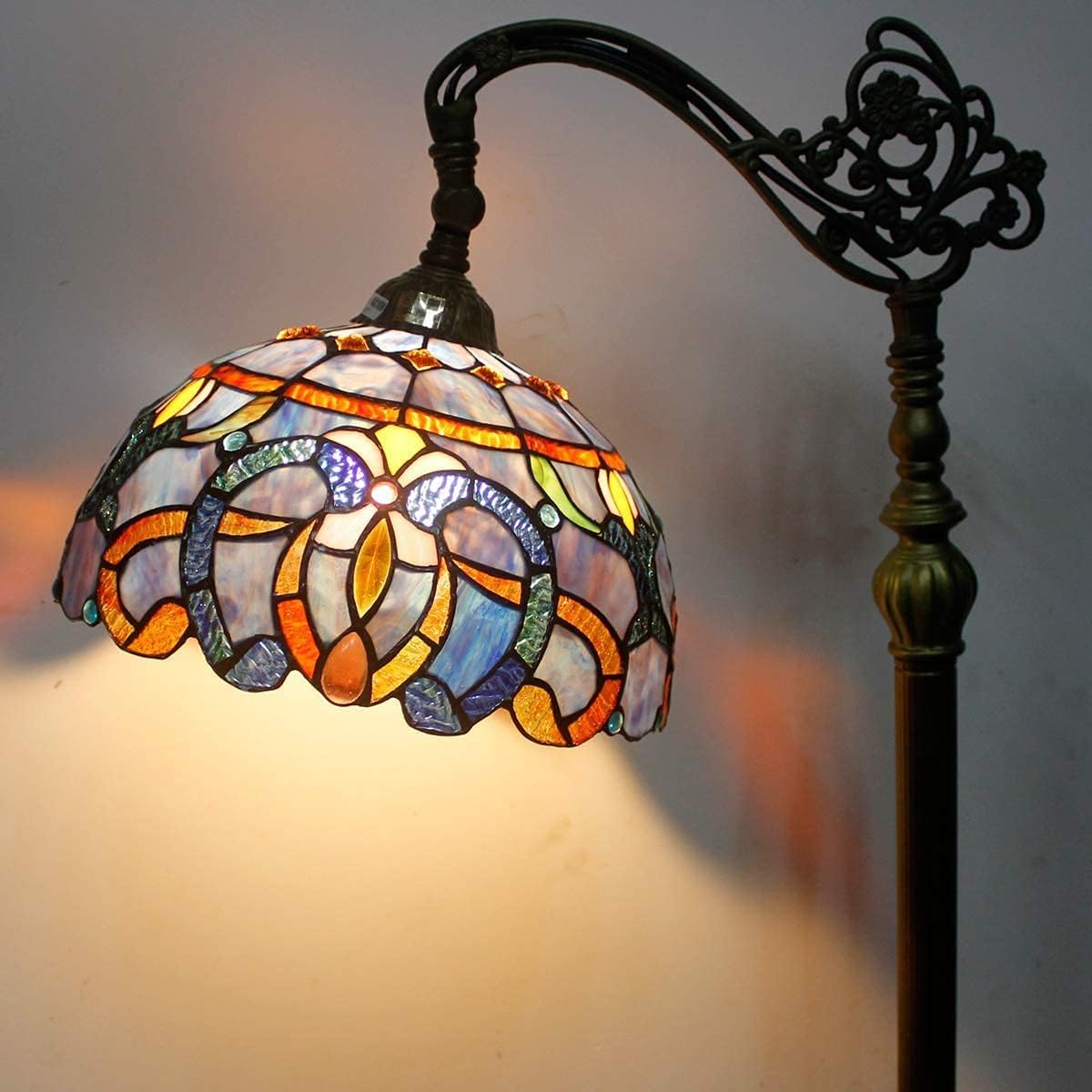 WERFACTORY Tiffany Lamp Series Stained Glass Style Lampshade Decorative Living Room Bedroom