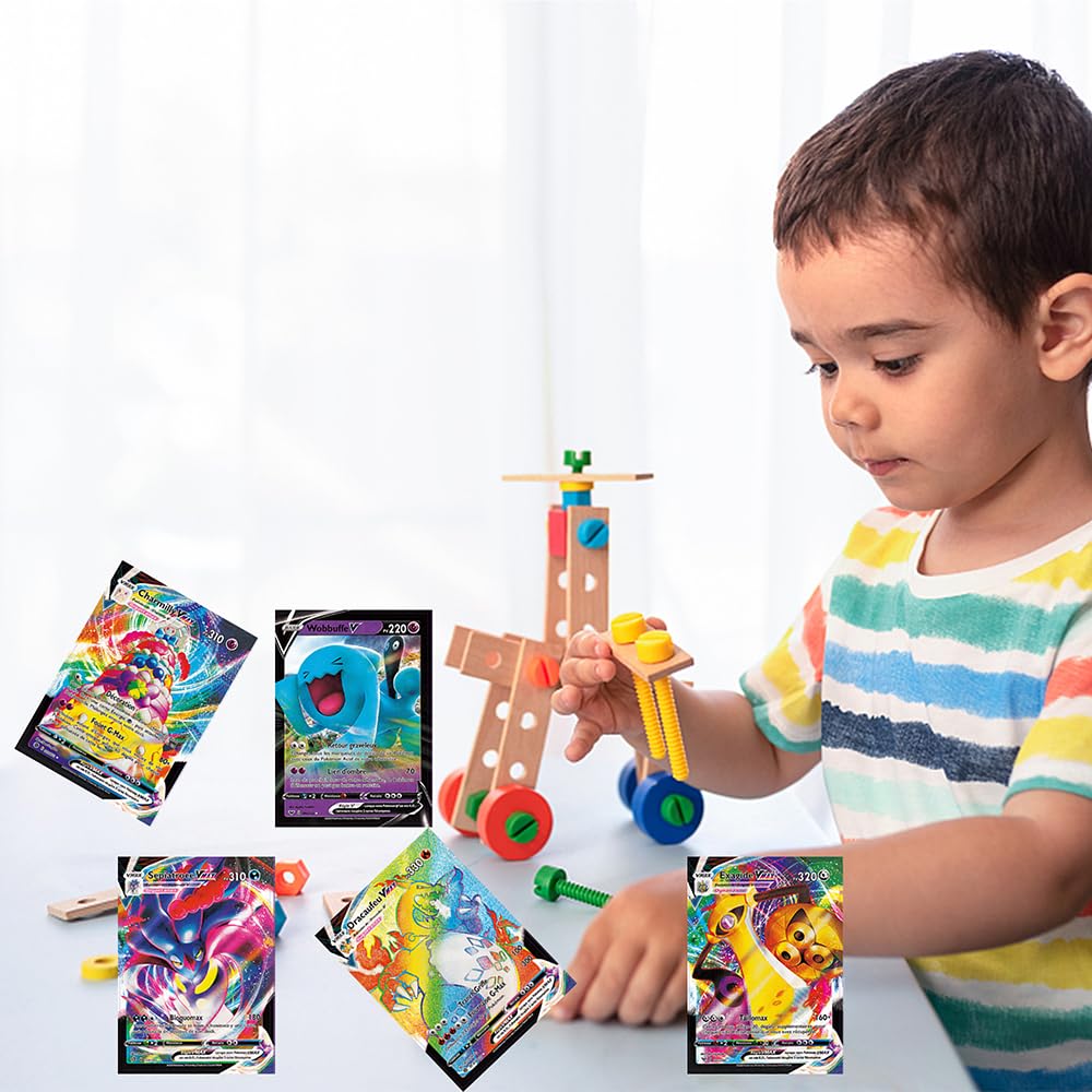 KADZZ 100 Cartes Françaises Brillantes Non-Officielles – Collection Et Jeux De Société – Durable Et Robust