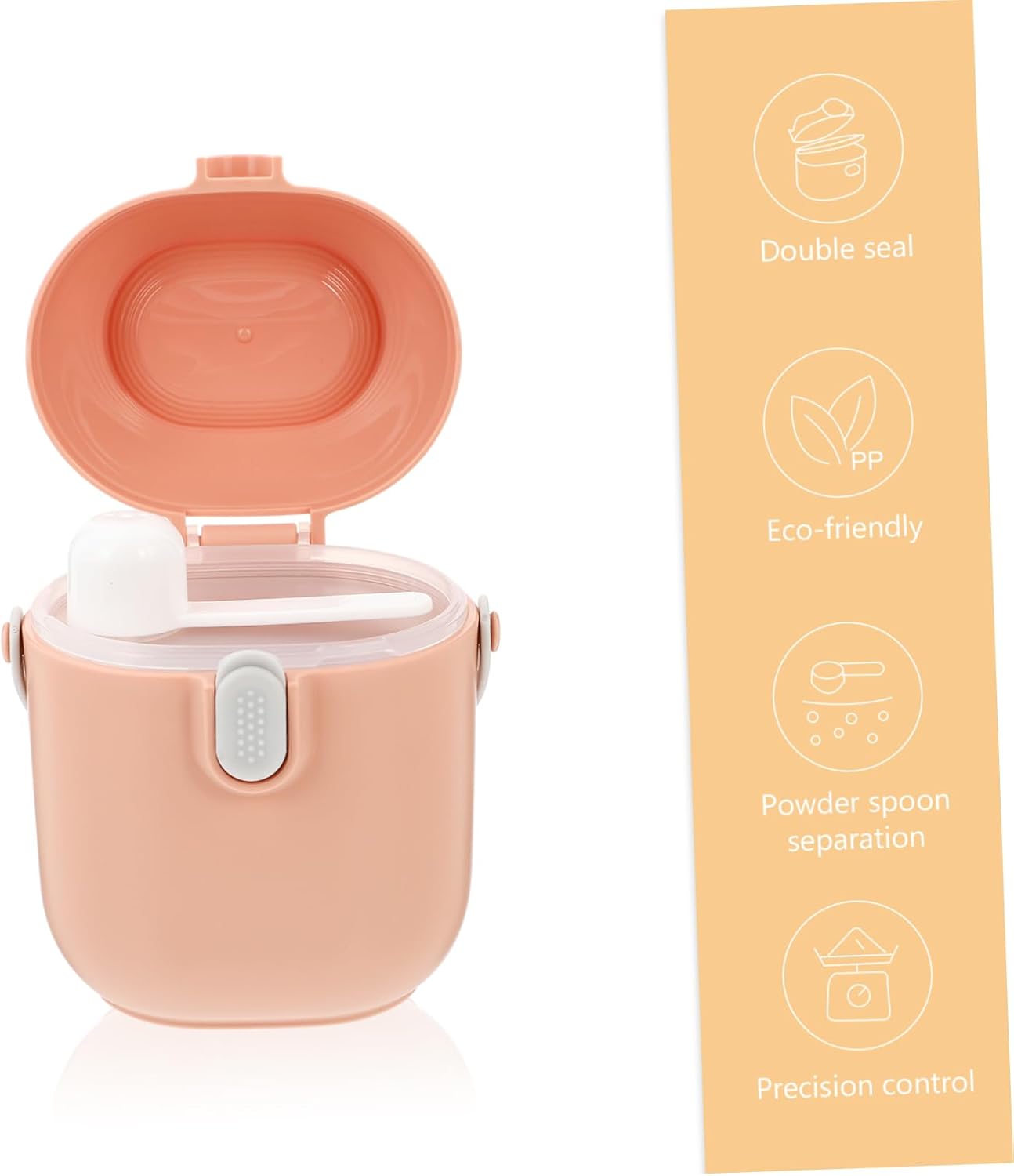 Milisten Portable Milk Powder Dispenser Durable Formula Container for Travel Leak Design Multi Function Storage for Snacks Accessories Healthy Material