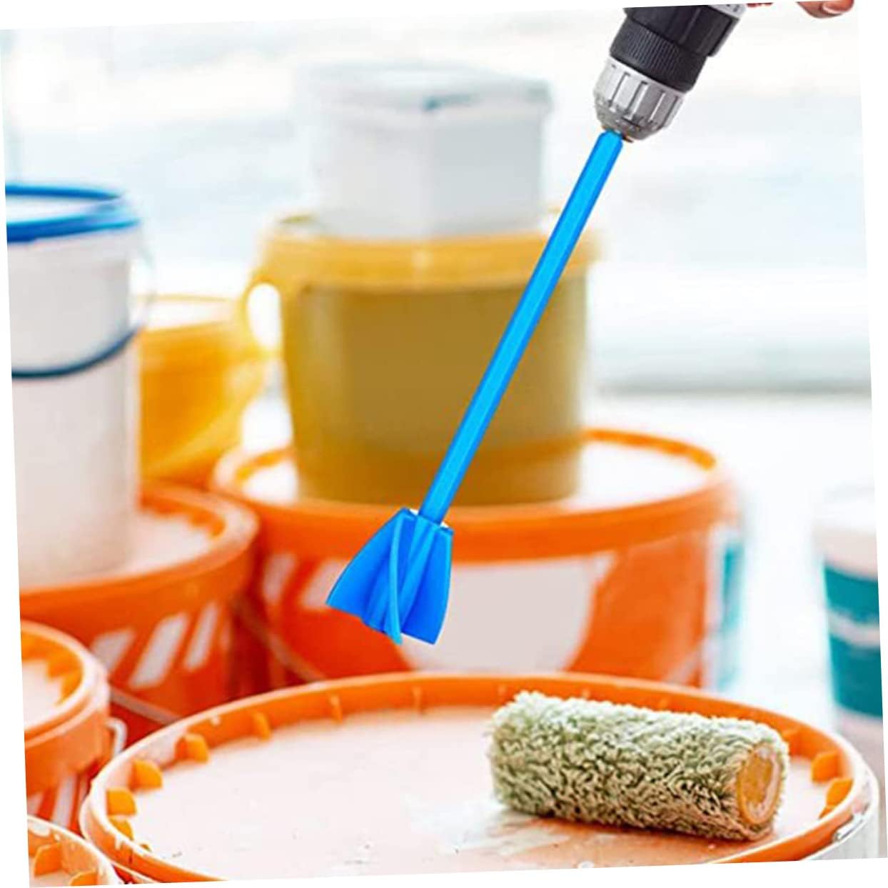 12pcs Paint Mixer Drill Attachment Helix Rods for Epoxy Mixing Easy to Use Standard Drills for Paint Stirring Craft Projects Durable Efficient Design
