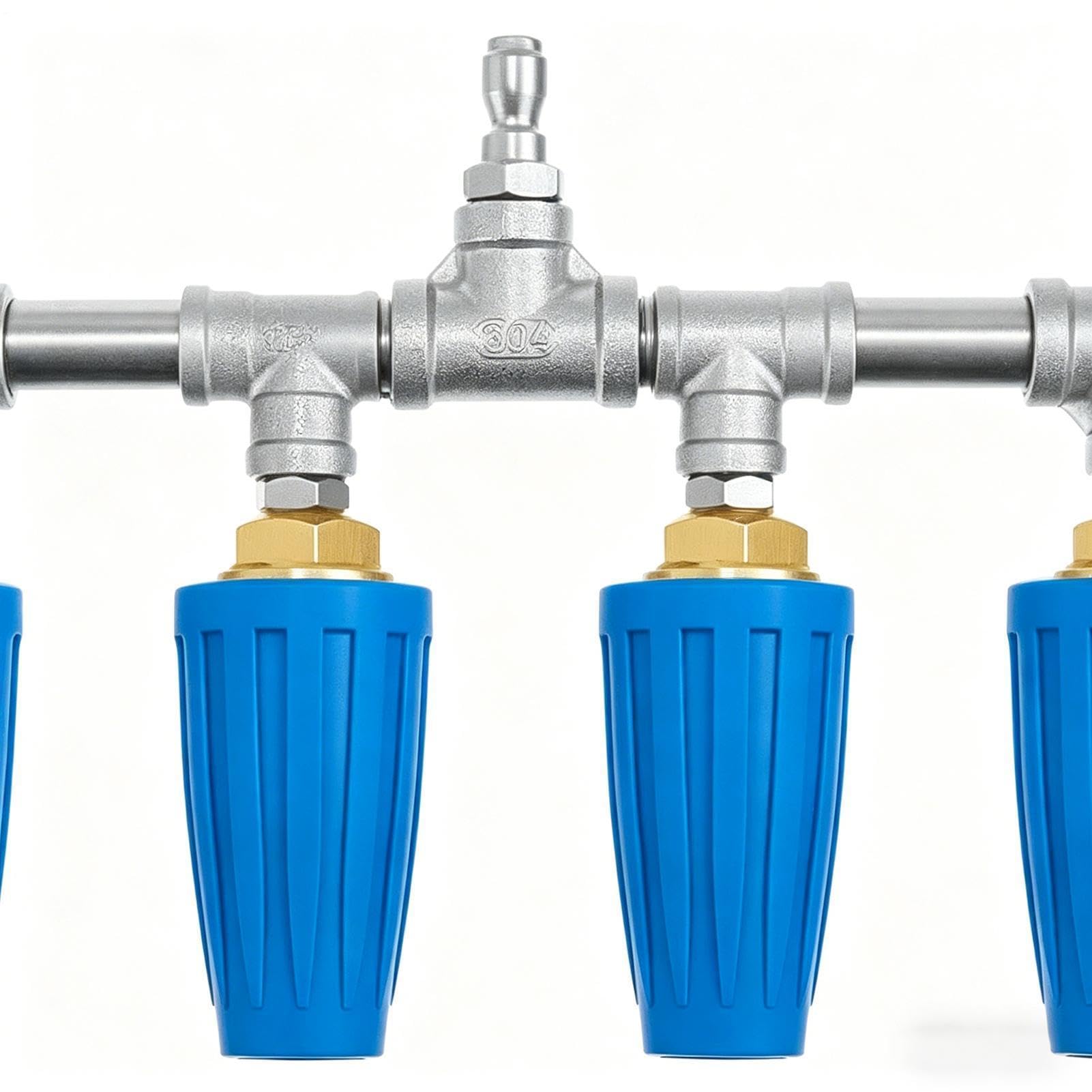 Boquilla Giratoria para Hidrolimpiadora Acero Inoxidable Arandela Agua | Boquilla Manual para Manguera de Alta Presión Para Lavado Coches Jardinería Riego Jardines Casa Balcón Patio Garaj