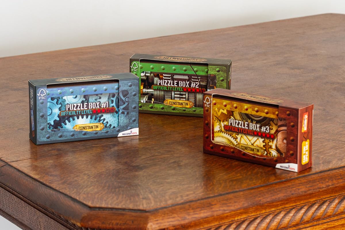 Amazon.com: Constantin Puzzle Box Level #1, Brain Teasers for
