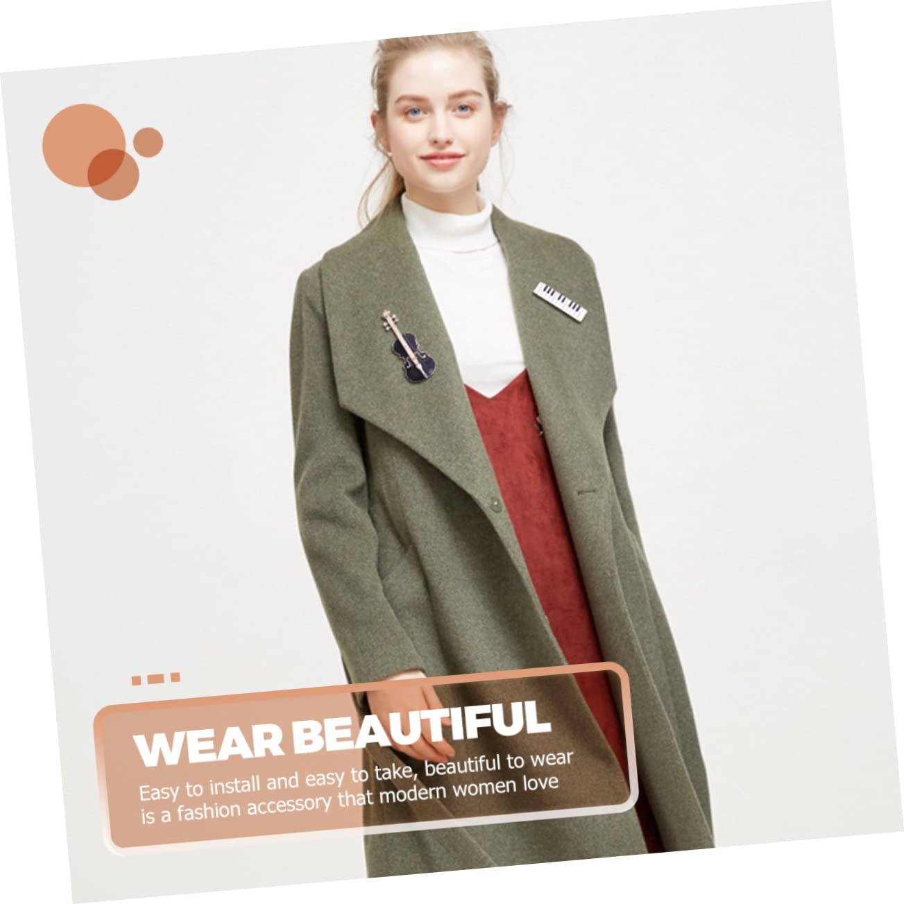 LIFKOME 20piezas Alfileres De Elegantes Para Mujeres Broches De Violín y Piano Accesorios De Moda Para