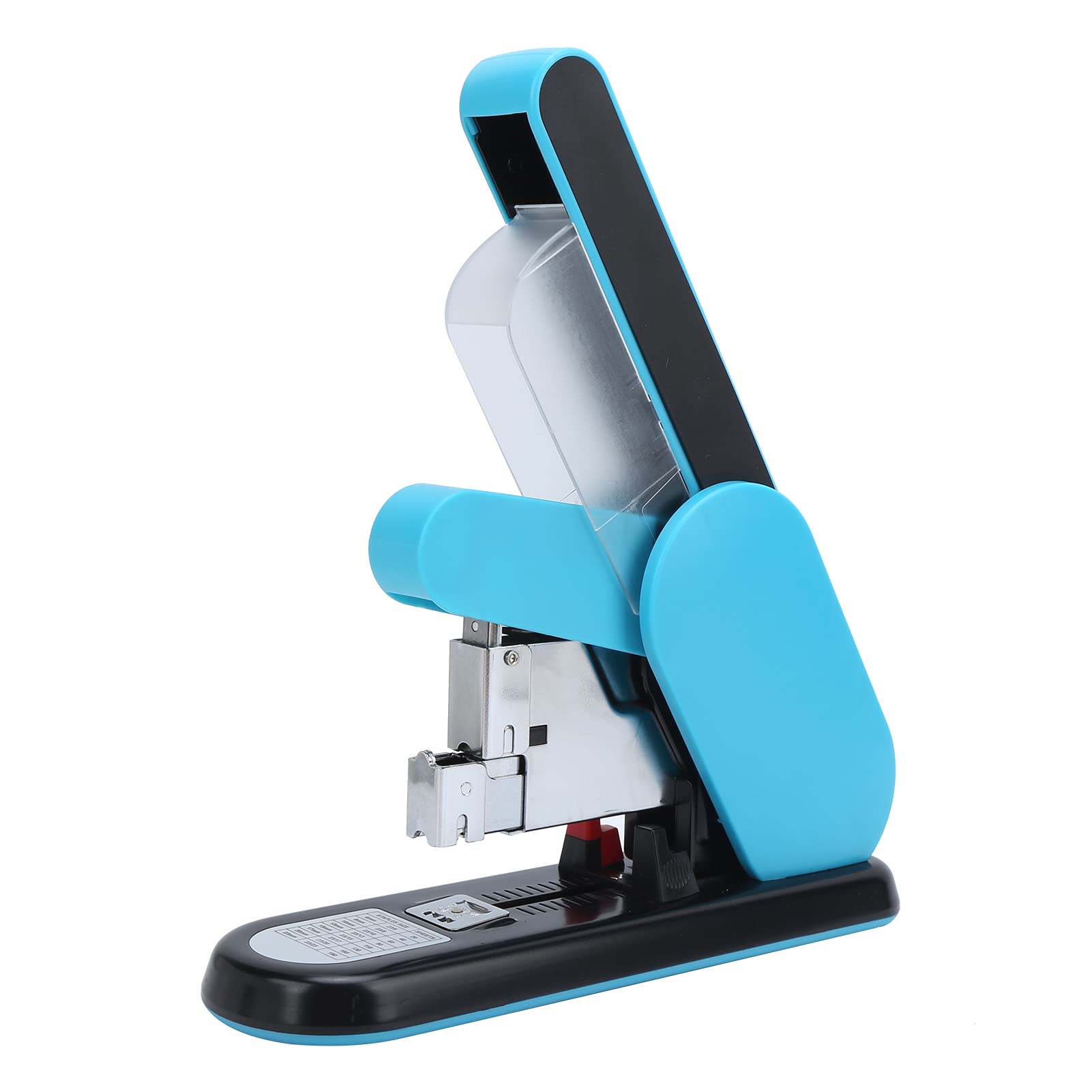 Tnfeeon Grapadora de Alta Capacidad 190 Hojas Grapadora de Alta Capacidad de Gran Guía de Papel Ajustable de Metal Deflector Antipellizcos Ahorro de Mano de Obra (BLUE)