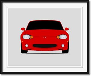 Mazda Miata MX-5 NB (1998-2005) Inspired Poster Print Wall Art Decor Handmade Roadster JDM (Unframed)
