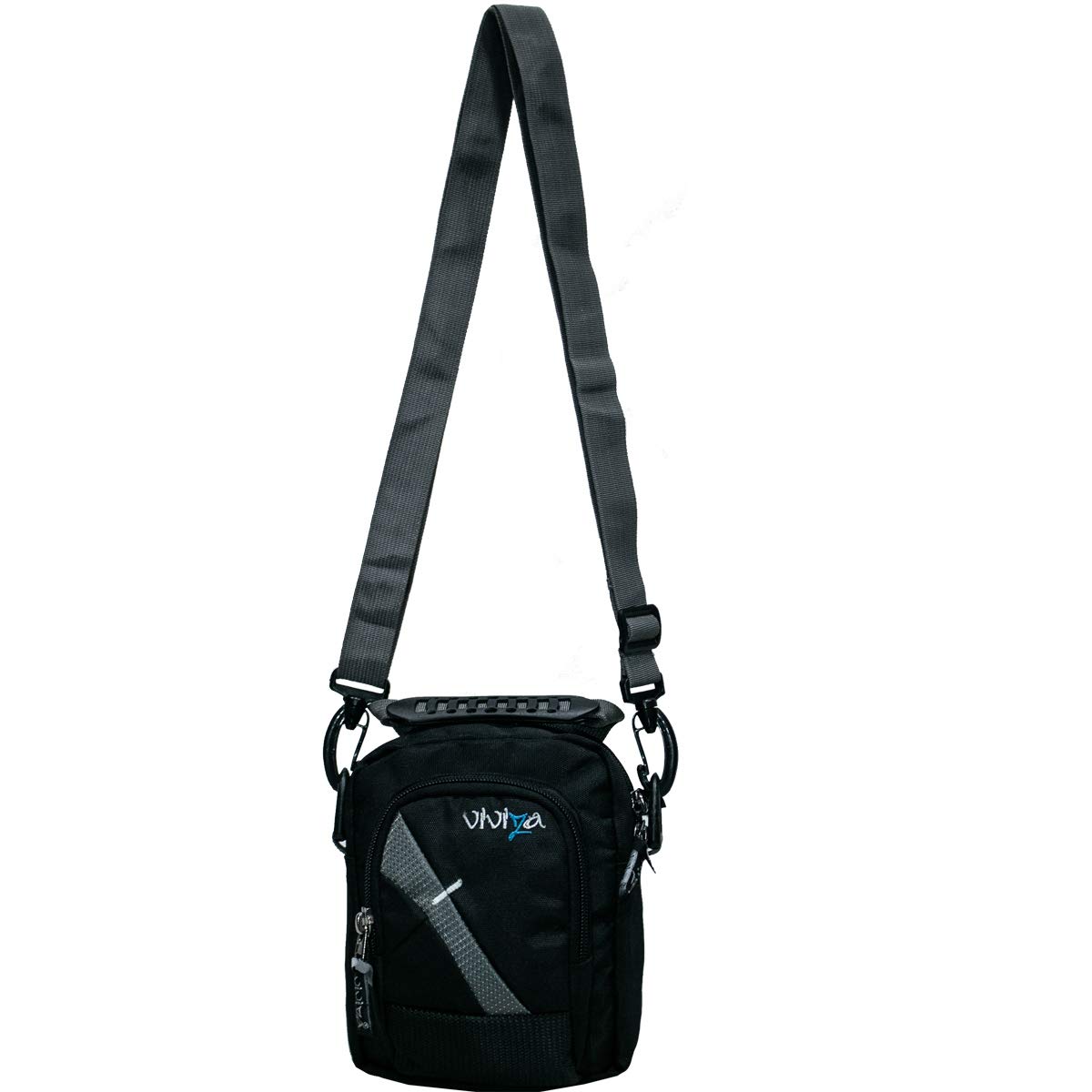 Viviza Double Compartment Cross Body Pouch Bag for Unisex-Viviza Black Cross Body Pouch