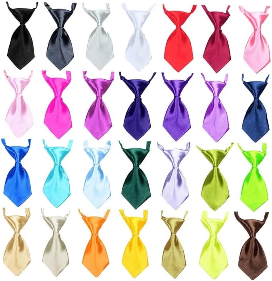 30Pcs Pet Bowtie Neckties for Dogs and Cats Dog Tie Collar for Formal Events for Stylish Pet Grooming